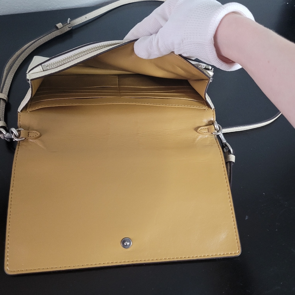 Coach Foldover Crossbody Clutch With Prairie Rivets - Picture 10 of 14